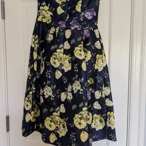 Strapless jacquard dress
